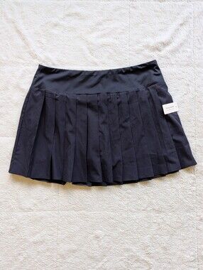 Tommy Bahama Black Alicia Pleated Mini Skort